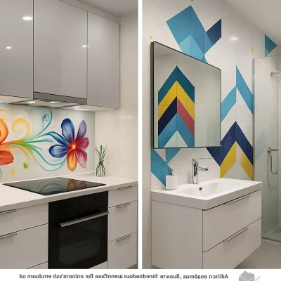 UV Baskı ile Mutfak ve Banyo Dekorasyonu: Modern Yaşam Alanlarınızı Dönüştürün - Görsel 1