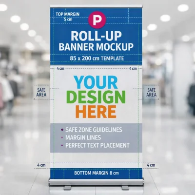 Roll Up Ölçüleri ve Baskı Dosyası - Görsel 1