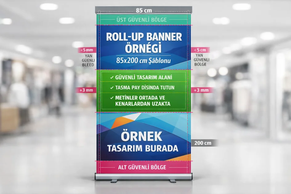 Roll Up Ölçüleri ve Baskı Dosyası