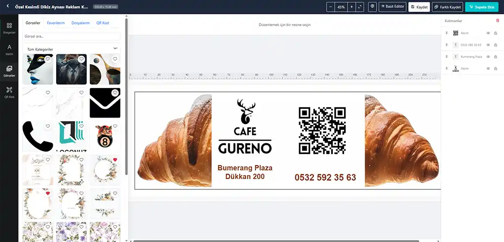 Grafikit Tasarım Editörü ekran görüntüsü
