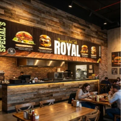 100x400 cm Işıklı Lightbox Menü Tabelası
