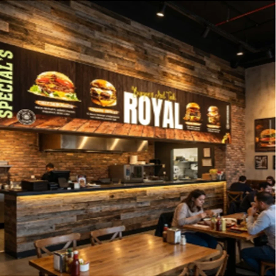 100x400 cm Işıklı Lightbox Menü Tabelası
