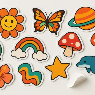 Sticker Çıkartma Yapışkanlı Kağıt Baskısı ve Kesimi